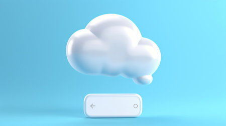 3d Blank white speech bubble. Social media notification chat icon. Copyspace dialogue boxの素材