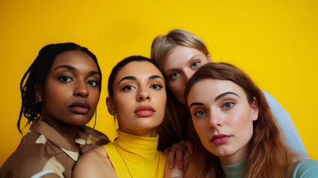 Diverse, group and youth portrait of young students or a friends for inclusivity and diversityの素材