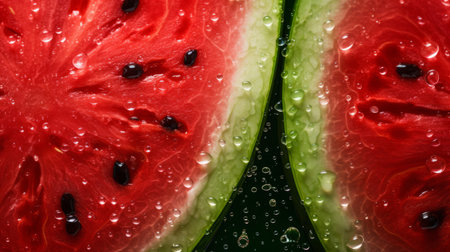 Healthy, natural or watermelon fruit on a black background in studio for farming, produce andの素材
