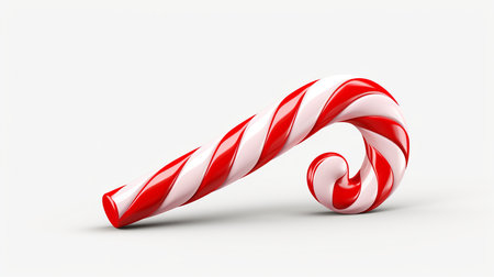 Christmas, celebration and candy cane decor illustration on white background for holiday partyの素材