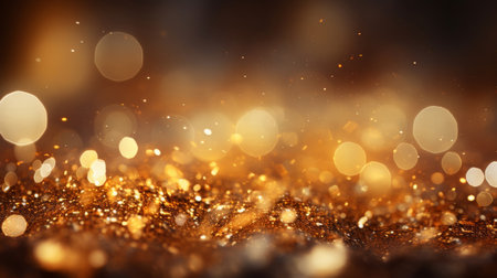 Golden particles, futuristic dance of glittering networks for tech brilliance. Symphony ofの素材