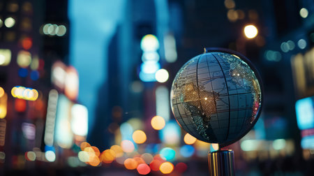 World, geometric and earth for connection, community and society. Map, networking and communicationの素材