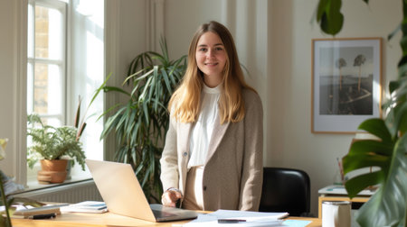 Woman, business and entrepreneur for success. Empowering women in business as entrepreneurs, drivingの素材