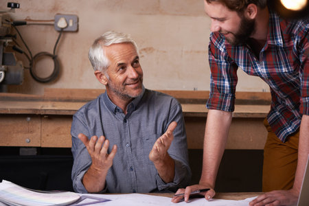 Architects, teamwork and men with blueprint in office for building, construction or repairs....