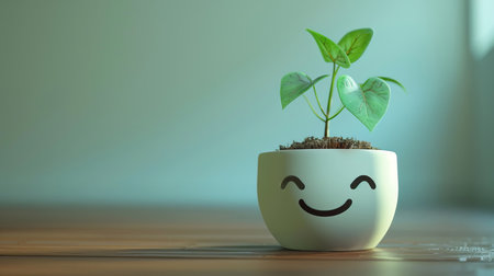 Pot plant, cute and artistic illustration. Incorporating adorable plant illustrations into dcorの素材