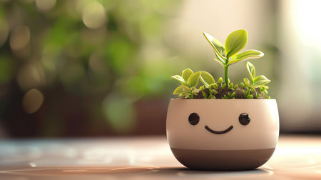 Pot plant, cute and artistic illustration. Incorporating adorable plant illustrations into dcorの素材