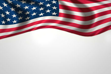 American flag, stars and stripes for country with wallpaper, graphic or background with mockup...