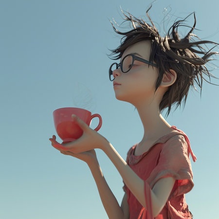 3d, animation and illustration for character on background. Quirky aesthetics, strange and studioの素材