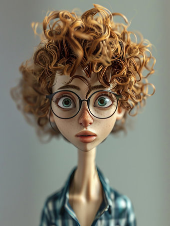 3d, animation and illustration for character on background. Quirky aesthetics, strange and studioの素材