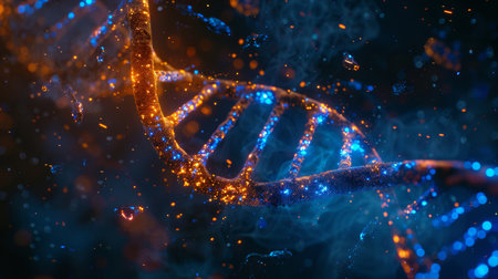 Genetic, DNA and experimental research. Studying genetic traits and DNA sequences throughの素材