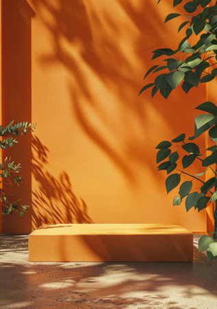 Podium, studio or stage design template for your beauty product placement, advertising or marketingの素材