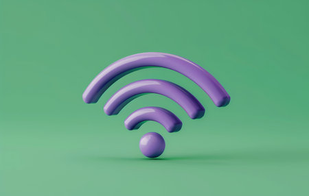 Web, 3d graphic and future with internet, network and neon green background for connectionの素材