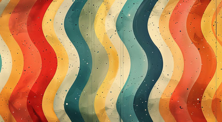 Retro. Art, abstract and retro wave wallpaper texture for creative, background and exhibitionの素材