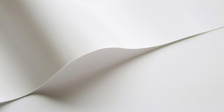 Pages, texture and white paper or parchment, craft and pattern for material or marketing banner. Abstract, canvas and advertising fold for sheet art, blank and mockup space for wallpaper for creative.の素材