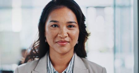 Confident, portrait and businesswoman in office for pride, leadership and expert in corporate...