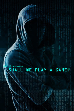 Hologram, thief and dangerous hacker in hoodie on dark or black background with code, fraud and...