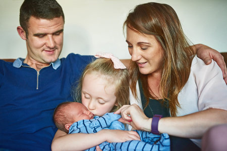 Parents, family and play with baby kid in home for love, support and care of people in living room....