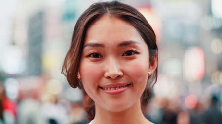 Smile, confidence and portrait of woman in city for weekend travel, sightseeing and outdoor...