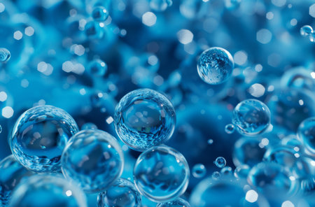 Molecules, microscope cells and bacteria with healthcare, cancer study and pattern texture. Zoom onの素材