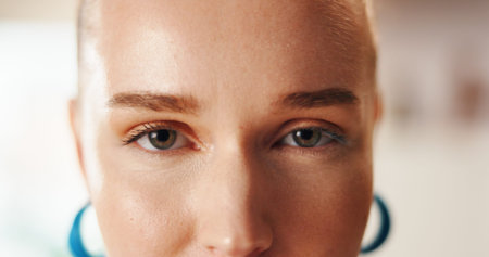 Business, eyes and portrait of woman for fashion design startup, career and boutique store. Retail...