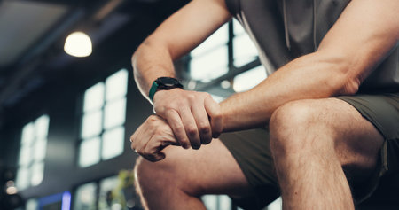 Hands, wrist pain and man in gym, training or fibromyalgia with carpal tunnel syndrome. Closeup,...