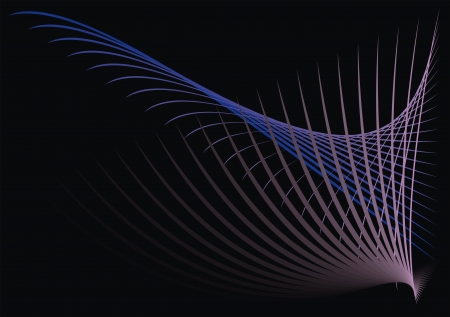 abstract colorful fine lines on the black backgroundのイラスト素材