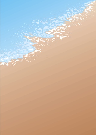 the sea and the sandy beach as summer backgroundのイラスト素材