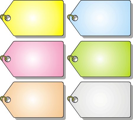 fine colored pendants isolated on white backgroundのイラスト素材