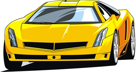 my original sport car design isolated on white backgroundのイラスト素材