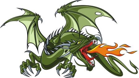 nice chinese dragon isolated on white backgroundのイラスト素材