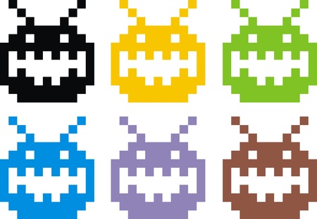 nice ufo smiles isolated on white backgroundのイラスト素材