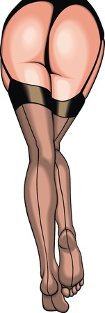 very nice sexy legs isolated on the white backgroundのイラスト素材