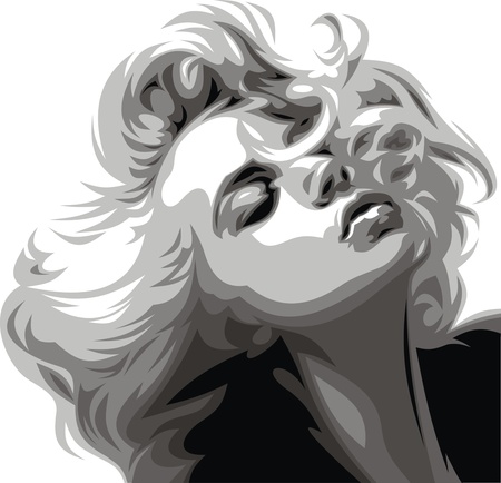 illustrated nice girl from my dream as backgroundのイラスト素材