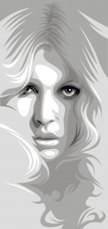 illustrated nice girl from my dream as backgroundのイラスト素材