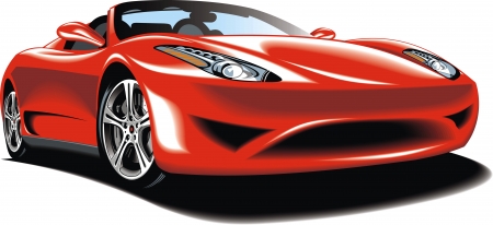 my original sport car design in the red colorのイラスト素材