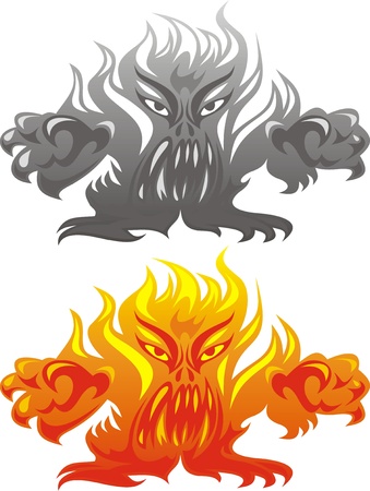 nice fire illustration isolated on white backgroundのイラスト素材