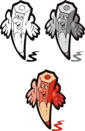 nice red crayon isolated on white backgroundのイラスト素材