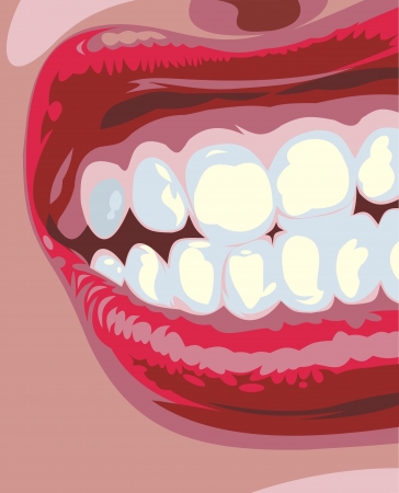 illustrated nice red lips as sexy backgroundのイラスト素材