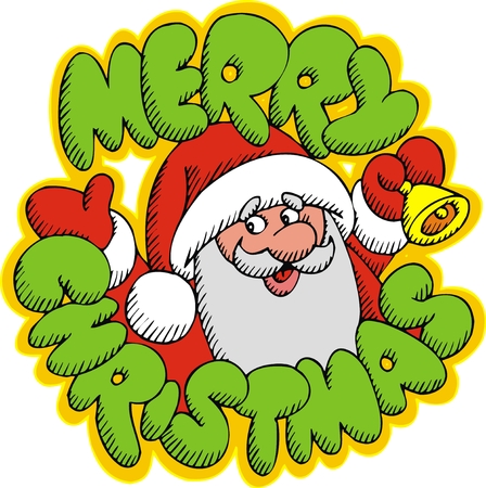 nice santa claus isolated on white backgroundのイラスト素材