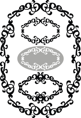 nice vintage frame isolated on white backgroundのイラスト素材