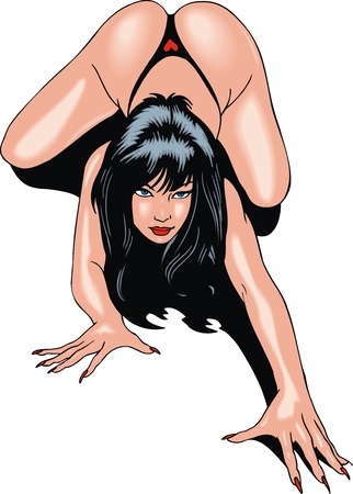 nice bikini women isolated on the white backgroundのイラスト素材