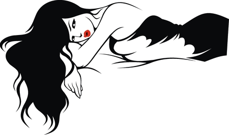 nice sexy woman isolated on white backgroundのイラスト素材