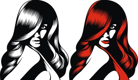 nice girl isolated from my dream on white backgroundのイラスト素材