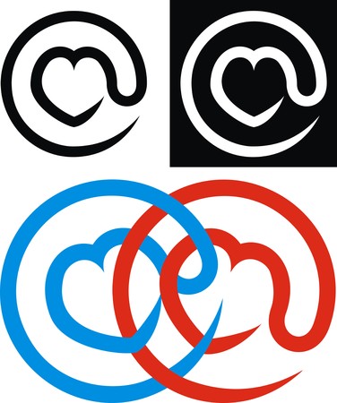 mail symbols isolated on the white backgroundのイラスト素材