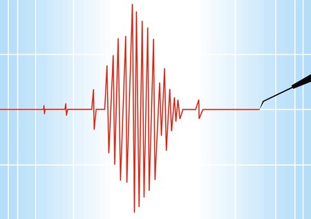 seismograph paper as nice alert scientific backgroundのイラスト素材