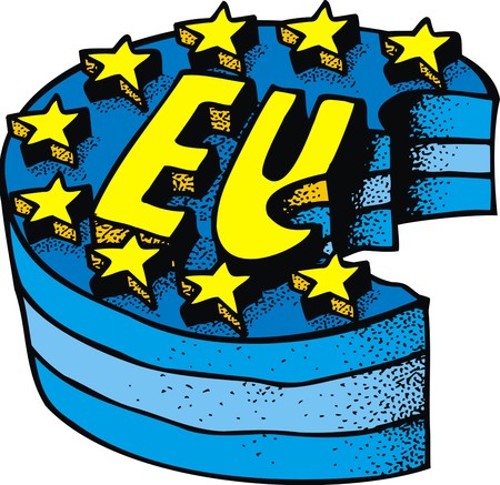 european union as crisis symbol, as future problemのイラスト素材