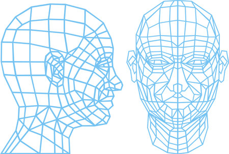 3d human head as technology futuristic symbol