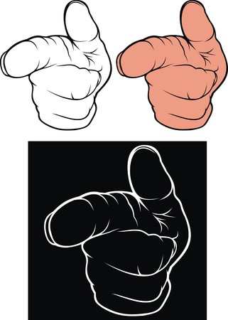 hand icon isolated on the white backgroundのイラスト素材