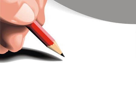 writing with crayon on the white paper  as easy backgroundのイラスト素材