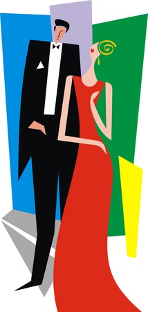 fashion people  isolated on the white backgroundのイラスト素材